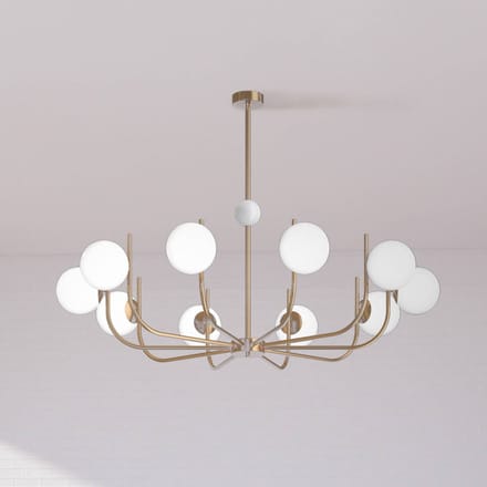 Maytoni hanglamp Rendez-vous messingkleurig Ø 116 cm 10-lamps