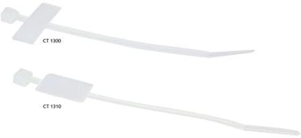 ACT kabelbinders voor markeringslabel, lengte 100 mm, breedte 2,5 mm CT1300