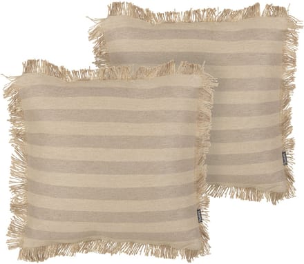 CIRSIUM - Sierkussen set van 2 - Beige - 45 x 45 cm - Jute