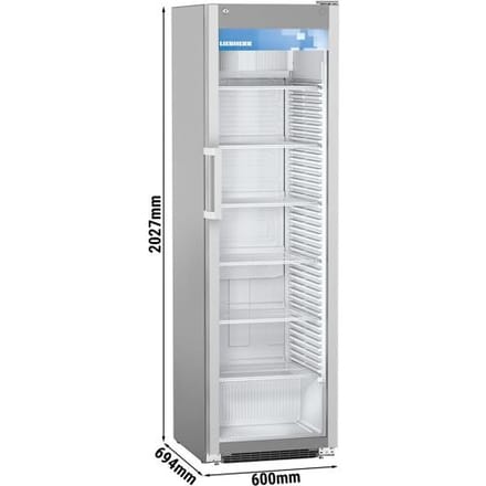 Liebherr Drankenkoelkast PREMIUM - 441 liter - 1 glazen deur & Reclamedisplay - Grijs