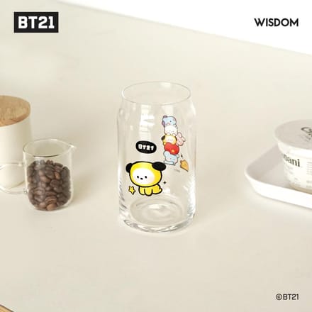 Bts (Bangtan garçons) BT21 Minini Glass Cup, Officiel, Original, Authentique, K-POP, idole beige
