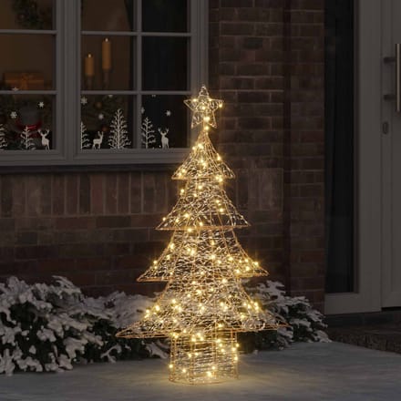 vidaXL - Kerstboom - 120 - LED's - Warmwit - 120,5 - cm - PET