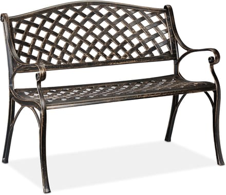 tuinbank aluminium - 2 zits - metaal - 82 x 102 x 60 cm