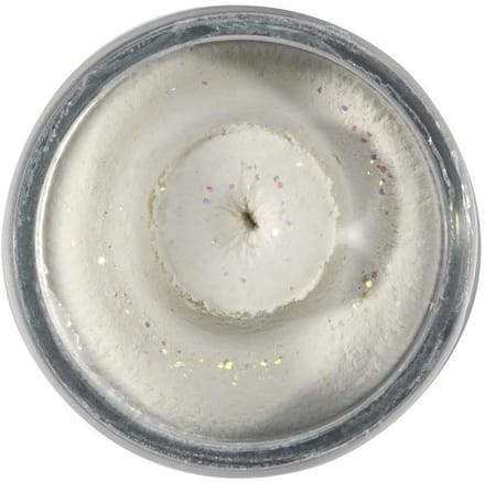 Berkley PowerBait Natural Glitter Trout Dough | 50g Garlic White Glitter
