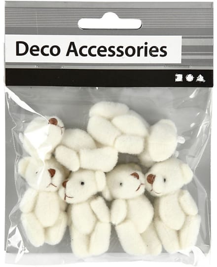 Creativ Company Teddyberen 4x2,5 cm 6 stuks