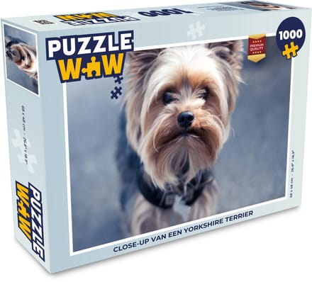 Puzzel Close-up van een Yorkshire Terrier - Legpuzzel - Puzzel 1000 stukjes volwassenen