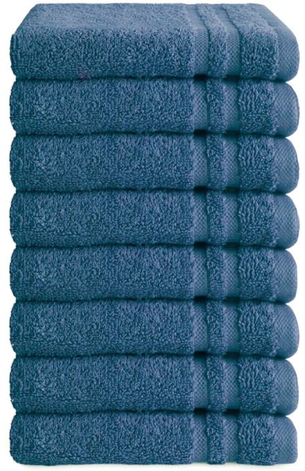 Byrklund gastendoekjes 30x50 - set van 8 - Hotelkwaliteit - Blauw