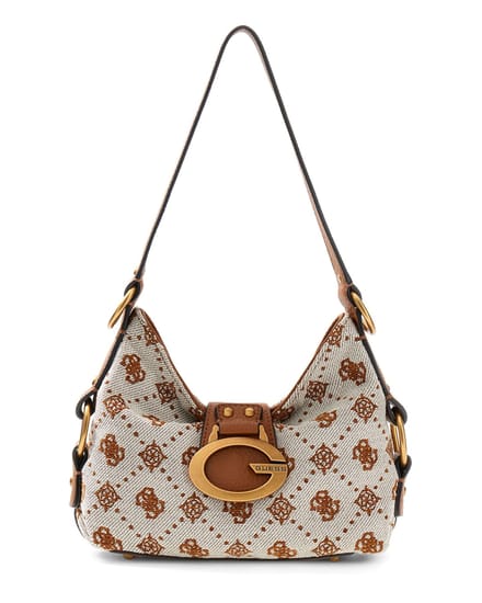 Guess Camden Mini - Schoudertas 23 cm (cognac logo)