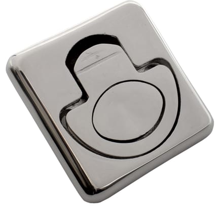 Luikring - RVS 316 - Vierkant - 50x50mm - Met veer - RVS Gepolijst - Zeewaterbestendig