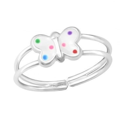 Kinderring - Vlinder - Echt Zilver - Ring - Cadeau - Verjaardag - Communie