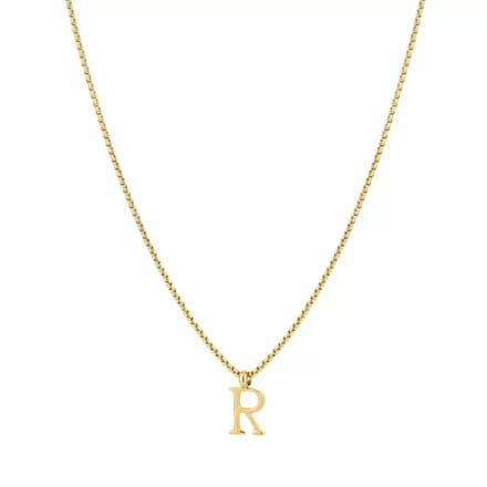 Bijoutheek Collier Letter R Goud