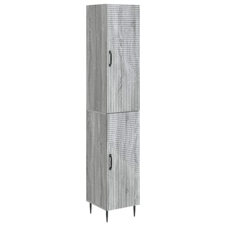 vidaXL - Kast - Set - 2 - st - Grijs - Sonoma - Bewerkt - hout