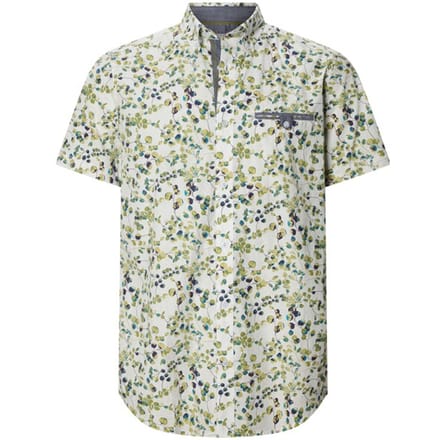 Babista herren Overhemd Met Korte Mouwen - 51/52 - wit - Plus Size