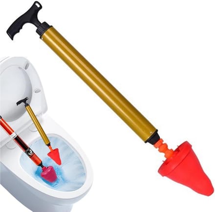Toilet Plunjer - Afvoer Ontstopper - Verstopping Verhelpen - Roestvrijstalen Constructie - 62 cm - null