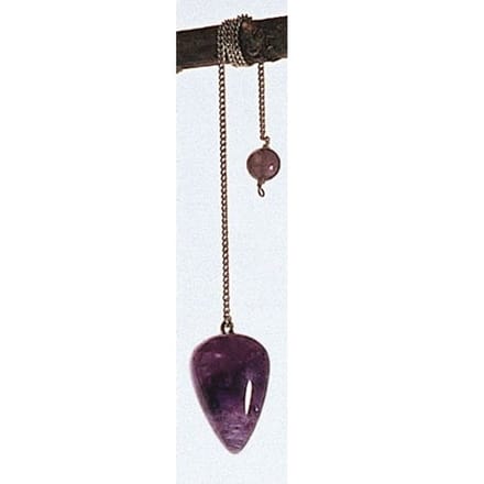 Pendel amethist met schakel ketting