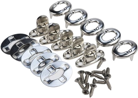 Afdekzeilwinkel - Tourniquet sluiting nickel 6mm set draaisluiting 5 stuks