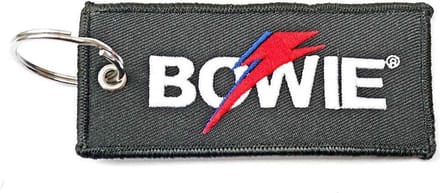 David Bowie - Flash Logo Sleutelhanger - Zwart