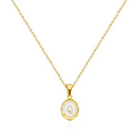 Letter ketting - Initiaal ketting - Goud - Letter Q