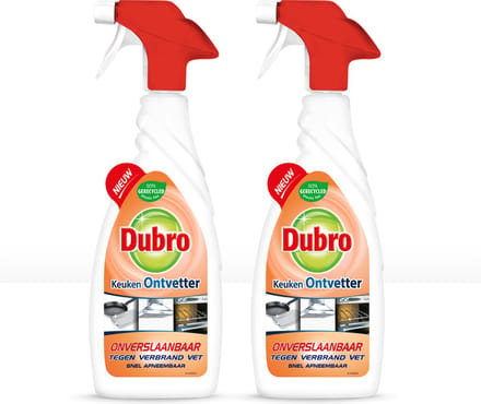 Dubro Keuken Ontvetter Spray - 2 Stuks - Voordeelverpakking