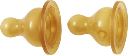 Standard Neck Baby Glass Bottle Nipples Two-Pack Slow Flow
