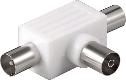 Goobay 67219 adapter Coaxial 2x Coaxial Wit