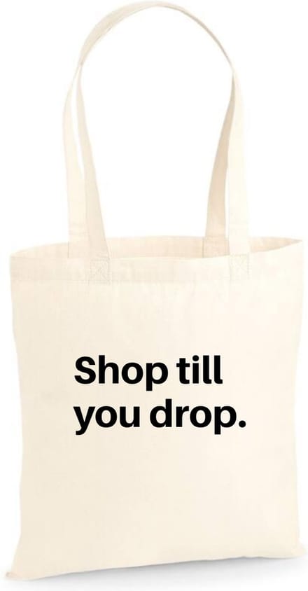 Linnen tas Shop till you drop One Size