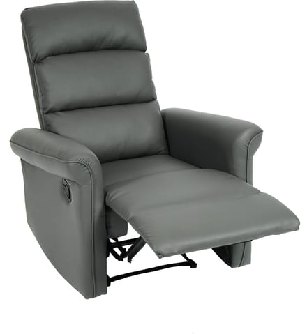 TV fauteuil MCW-J96, relaxfauteuil, verstelbare relaxfunctie kunstleer ~ grijs