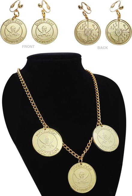 Piraten ketting en oorbellen