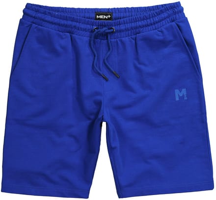 Men Plus - Heren - Sweatbermuda basic elastische tailleband - Kobaltblauw - Maat L