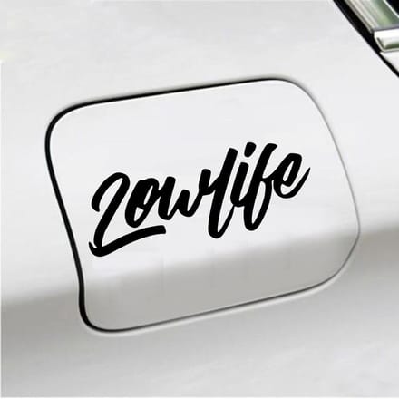 Bumpersticker - Lowlife - 6,4 X 16,8 - Zwart