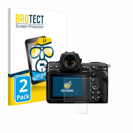 BROTECT - Screenprotector voor Nikon Z 8 (Display + Schouderdisplay) - Folie Beschermfolie transparant 2 Stuks
