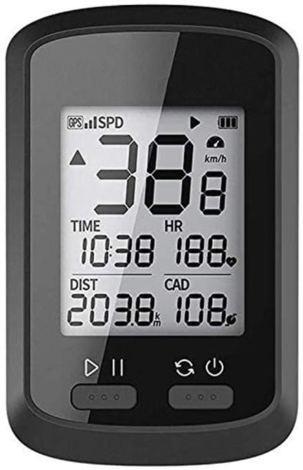 Draadloze GPS Fietssnelheidsmeter met Waterdichte Behuizing en Groot LCD-scherm