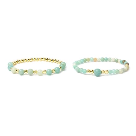 Armband amazoniet & hematiet set van 2