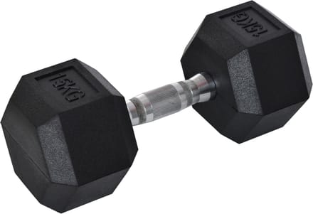 Fitgoodz - Dumbbel - Hexa dumbbell - 15 Kg - Hex Dumbbell - Krachttraining