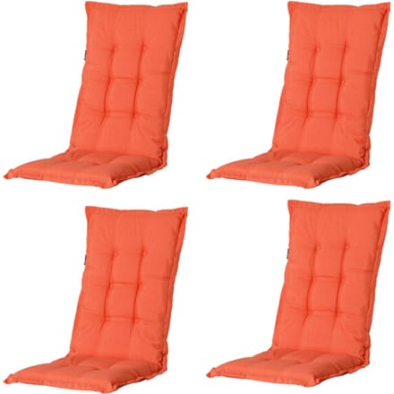 Madison - Tuinstoelkussen Lage Rug Panama flame orange - Ca. 105x50 cm - Set van 4