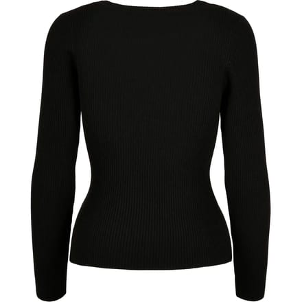 Urban Classics Wide Neckline Dames Sweatshirts - zwart - L