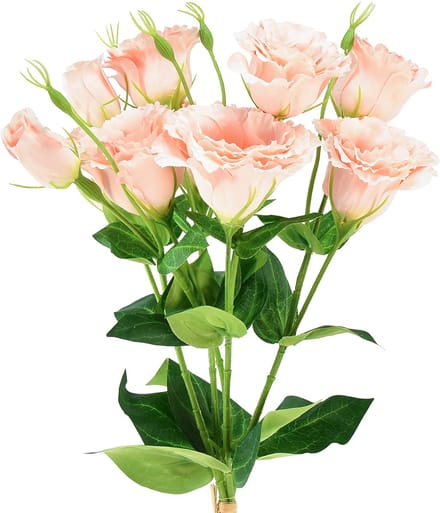 Kunstbloemen Eustoma Lisianthus roze 52cm 5 st