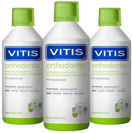 Vitis - Mondwater Orthodontic - 3 x 500 ml - Voordeelverpakking
