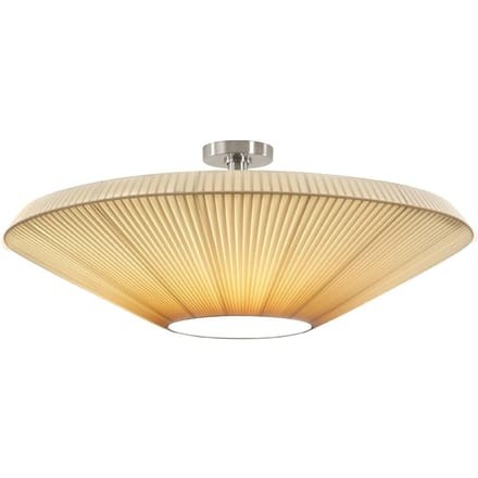 Bover Siam 80 plafondlamp, nikkel/crèmekleurig, kunststof