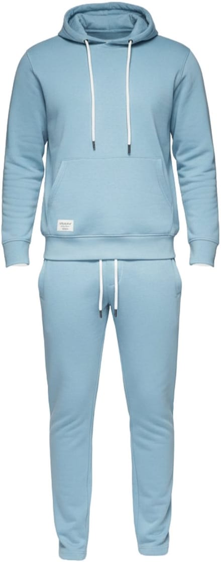 OMBRE Set - Katoen - Lange Mouw - Effen Denimblauw M