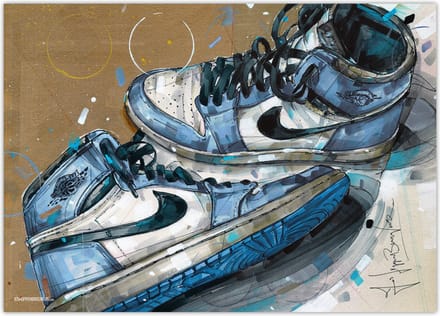 Sneaker poster 1984 university blue 70x50 cm