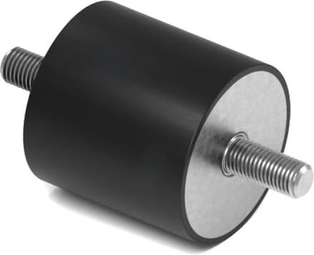 Rubbermagazijn - Trillingsdemper - Type A - 40x40mm - M8 - Set 10 stuks