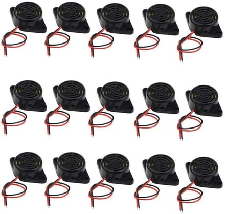 15Pcs 12V Elektronische Buzzer Alarm 95dB - Continu Geluid voor Diverse Toepassingen