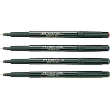 FABER-CASTELL Finepen Document, 0,4 mm, rood, 10 st.