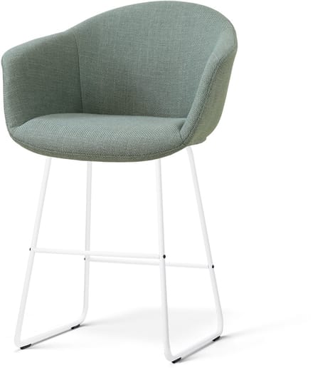 Nolon Nino-Otis barkruk saliegroen - wit onderstel - 65 cm