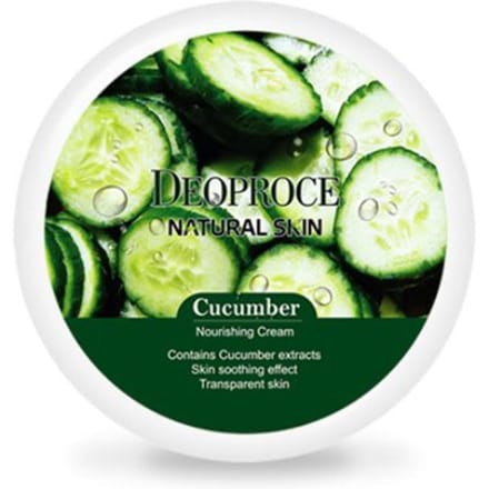DEOPROCE Crème Nourrissante Naturelle au Concombre pour la Peau 100g 1pcs beige