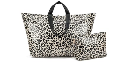 Giuliano kunstlederen handtas Patricia - Panter - Beige - Met binnentas