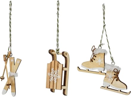 Houten hangers met winterthema