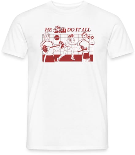 Barbie Design Spreuk He Ken Do It All T-Shirt Heren