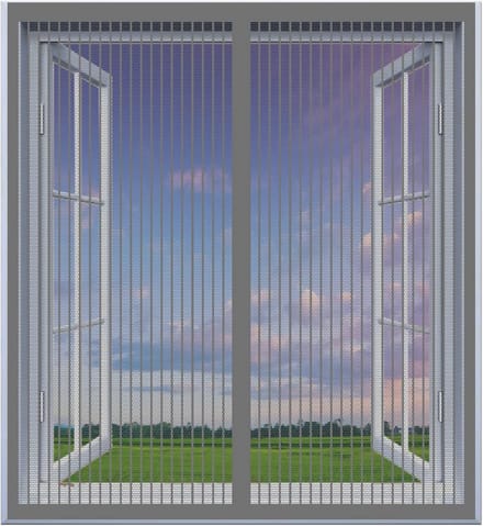 Magnetisch Raamscherm Hor Grijs 110x70 cm - Eenvoudige Montage Insectenhor